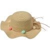 Juleeze JZCHA0015BE Chapeau pour enfants Beige avec pompons Taille unique