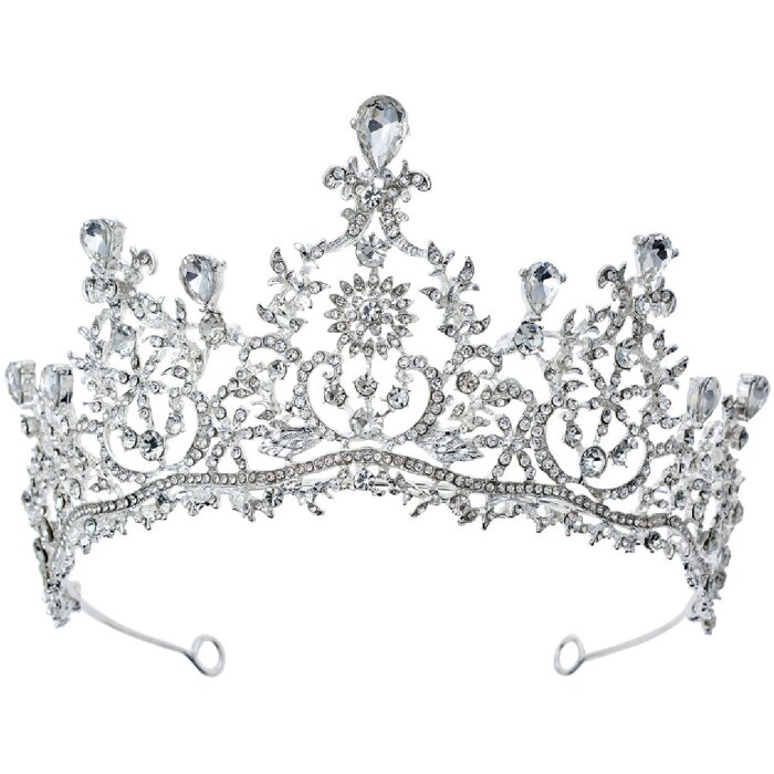 Juleeze JZCR0003 Couronne de princesse cristal argent Ø 14x7cm