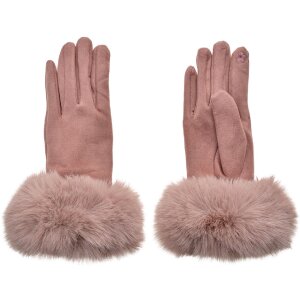 Juleeze JZGL0064P Gants avec fourrure vieux rose Taille...