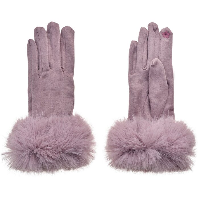 Juleeze JZGL0065LA Gants Femme Faux Fur Violet Taille Unique