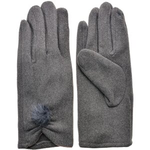 Juleeze JZGL0070 Gants Femme Feutre Pompon Gris Taille...