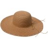 Juleeze JZHA0108 Chapeau de paille pour femme Détail de perles Marron Taille unique