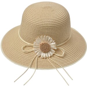 Juleeze JZHA0112BE Chapeau de soleil Daisy Beige Taille...