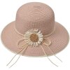 Juleeze JZHA0112P Chapeau de soleil rose accentué de fleurs Taille unique