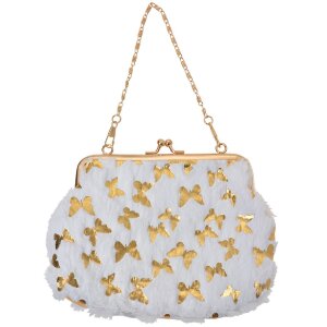 Luxury Juleeze JZWA0178W Pochette blanche or papillons...