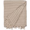 Clayre & Eef KT060.132 Plaid à rayures beige 125x150cm