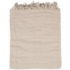 Clayre & Eef KT060.133 Plaid couverture beige 125x150 cm