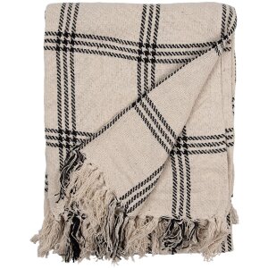 Clayre & Eef KT060.134 Plaid jeté beige noir...