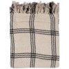 Clayre & Eef KT060.134 Plaid jeté beige noir 125x150cm