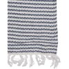 Clayre & Eef KT060.135 Plaid beige bleu zigzag 125x150 cm