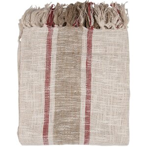 Clayre & Eef KT060.140 Plaid rayé beige marron...