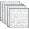 Clayre & Eef LGC43 Set de serviettes blanc gris 40x40cm 6 pièces