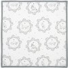 Clayre & Eef LGC43 Set de serviettes blanc gris 40x40cm 6 pièces