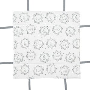 Clayre & Eef LGC47 Panier à pain Motifs animaux 35x35x8 Blanc Gris