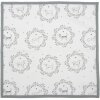 Clayre & Eef LGD43 Serviettes de table en tissu blanc/gris motif 40x40cm lot de 6