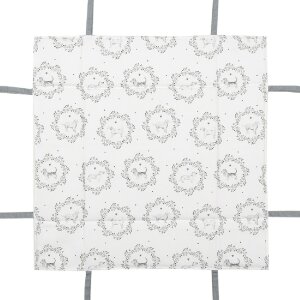 Clayre & Eef LGD47 Corbeille à pain en forme de nœud 35x35x8 blanc gris