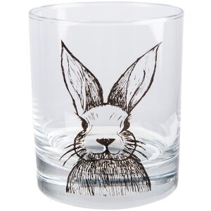 Clayre & Eef RAEGL0001 Verre Motif lapin Transparent...