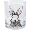 Clayre & Eef RAEGL0001 Verre Motif lapin Transparent 300ml Ø 8x9cm