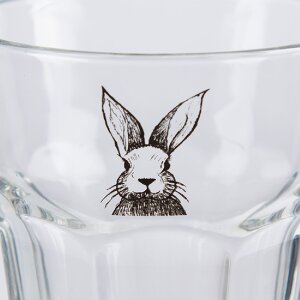 Clayre & Eef RAEGL0003 Verre Lapin 200ml Transparent...