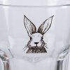 Clayre & Eef RAEGL0004 Verre à boire Lapin Transparent 300ml 7x12cm