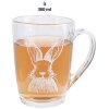 Clayre & Eef RAEGL0006 Verre à thé Lapin 300ml Transparent 11x8cm