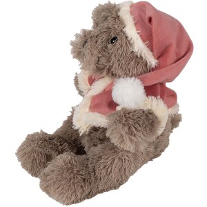 Clayre & Eef TW0589 Peluche Ours de Noël 30cm...