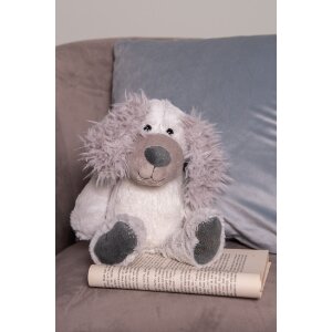 Clayre & Eef TW0592 Chien en peluche 18x22x32 cm Gris