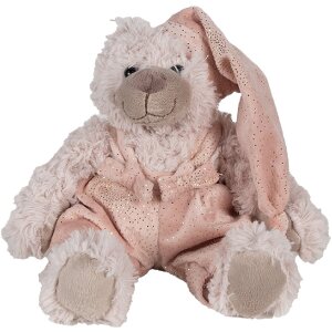 Clayre & Eef TW0593 Ours en peluche 20x18x22 Rose Doudou