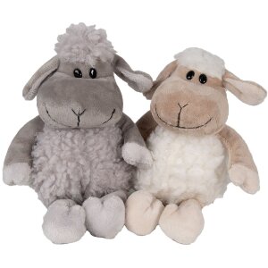 Clayre & Eef TW0595CH Doudou mouton peluche gris 10x15x19cm