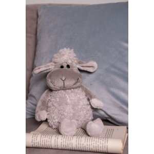 Clayre & Eef TW0595CH Doudou mouton peluche gris 10x15x19cm