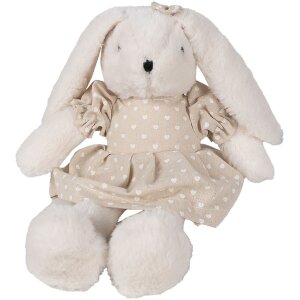 Clayre & Eef TW0596S Lapin en peluche robe cœur...