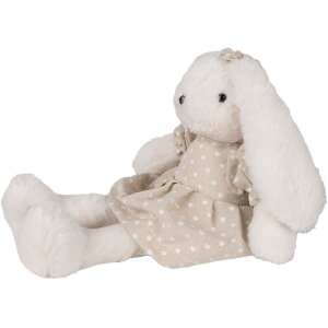 Clayre & Eef TW0596S Lapin en peluche robe cœur...