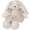 Clayre & Eef TW0596S Lapin en peluche robe cœur Beige 23cm