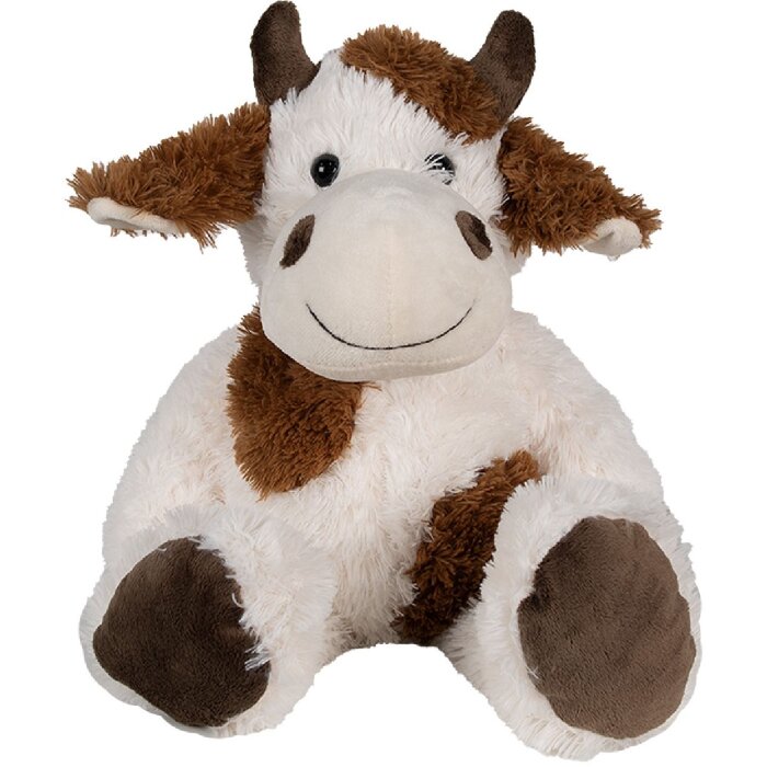 Clayre & Eef TW0597M Vache en peluche Peluche blanche marron 24cm