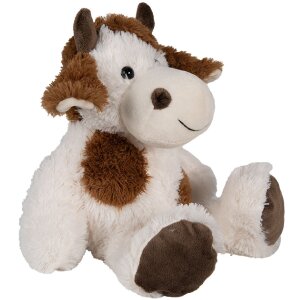 Clayre & Eef TW0597M Vache en peluche Peluche blanche marron 24cm