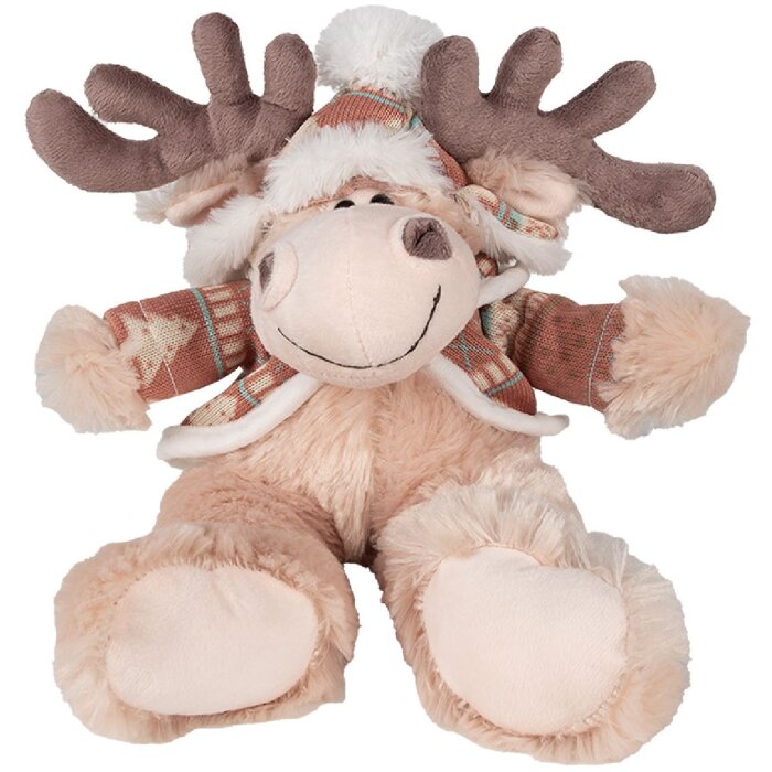 Clayre & Eef TW0599 Renne en peluche Marron 22cm