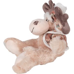 Clayre & Eef TW0599 Renne en peluche Marron 22cm