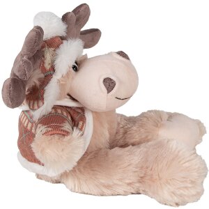 Clayre & Eef TW0599 Renne en peluche Marron 22cm