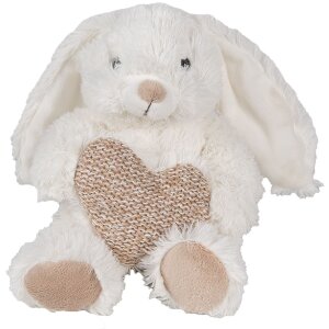 Clayre & Eef TW0600 Lapin en peluche Beige Cœur...