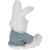 Clayre & Eef TW0601 Lapin en peluche blanc bleu 22cm