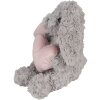 Clayre & Eef TW0603 Lapin en peluche Gris avec cœur 14x15x20cm