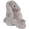 Clayre & Eef TW0603 Lapin en peluche Gris avec cœur 14x15x20cm