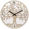 ZEP Vita Horloge murale design arbre en bois blanc naturel 30cm