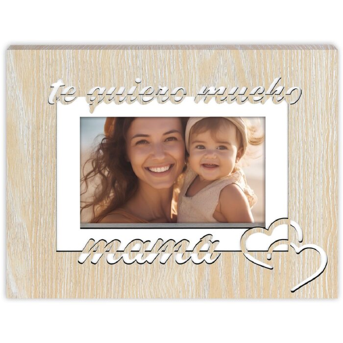 Cadre photo en bois ZEP Estella 10x15 cm "te quiero mucho mama