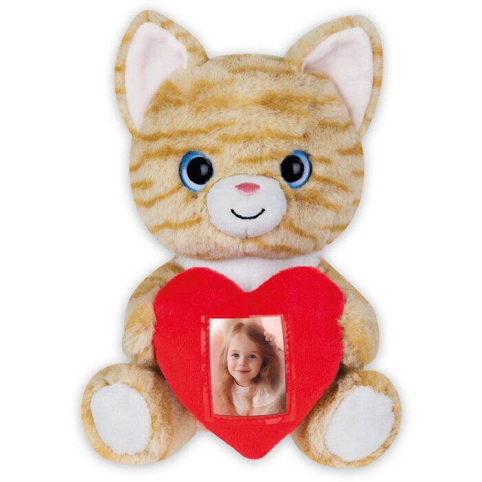 ZEP Teddy pour chats avec cadre en forme de cœur 3,5x4,5 cm 16x13x23 cm