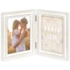 Cadre double en bois ZEP Rosel 2 photos 10x15 cm Blanc (27x18 cm)