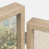 ZEP Basilea cadre double bois naturel 36x14.5cm photos 10x15/13x18