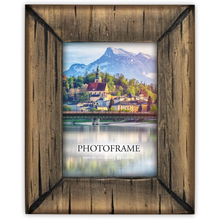 Cadre photo en bois ZEP Hallstatt 13x18 cm brun