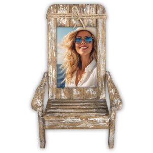 Cadre photo en bois ZEP Gallipoli look chaise longue...