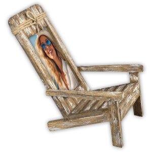 Cadre photo en bois ZEP Gallipoli look chaise longue 10x15 cm 16x16x24 cm